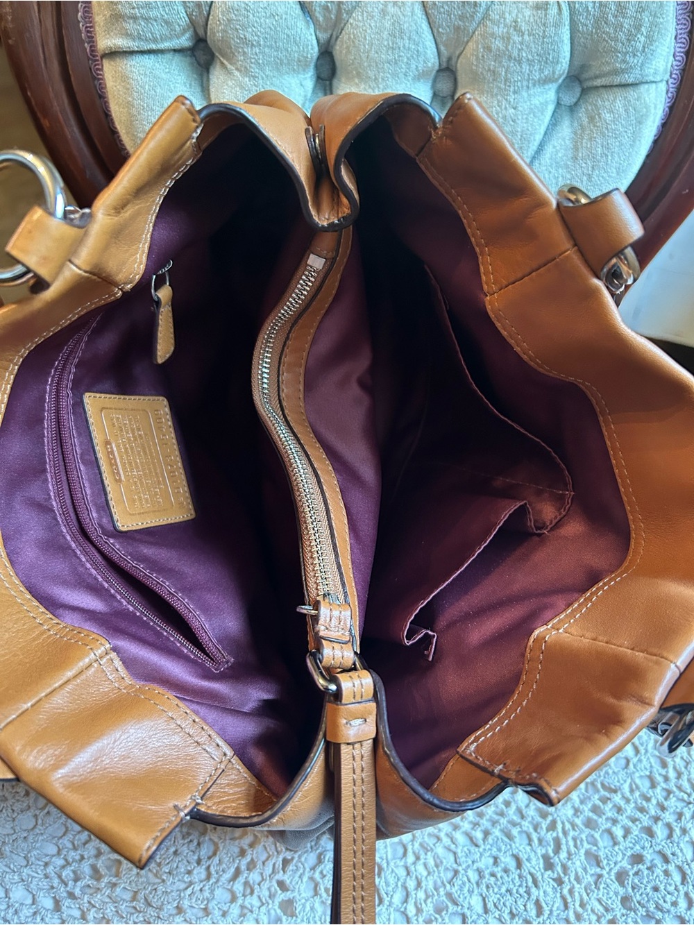 Coach  Madison Mia Caramel Leather Shoulder Bag with Silver Hardware - Picture 4 of 11